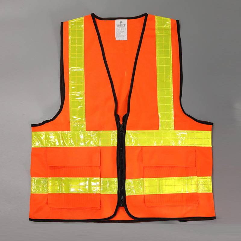 Orange yellow stripes (over shoulder zipper - pocket)